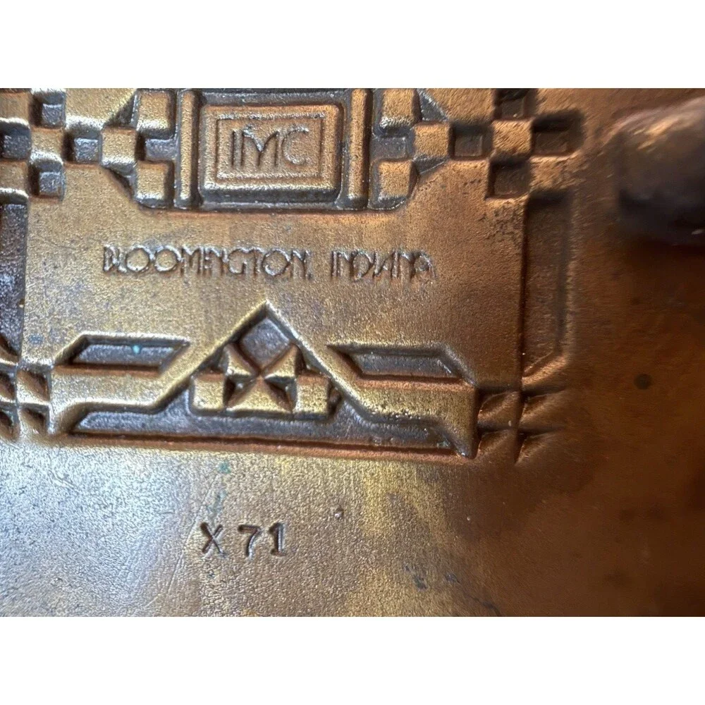 Indiana Metal Craft Brass Belt Buckle American Express Wells Butterfield Vintage